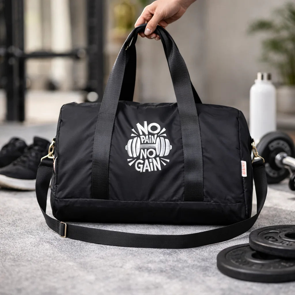 Black gym bag