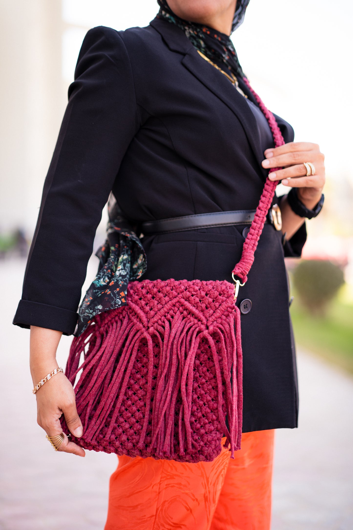 cross body handmade bag